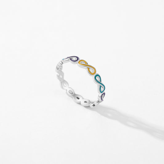 Anillo Infinitos Esmaltado en Colores