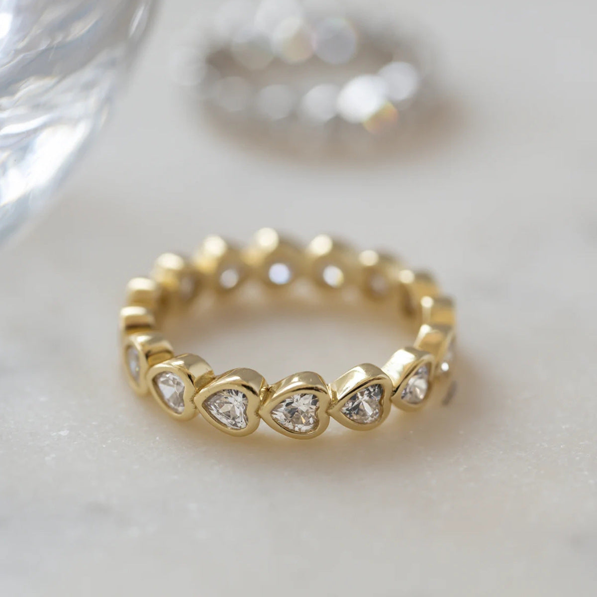 Anillo Bezel Corazon