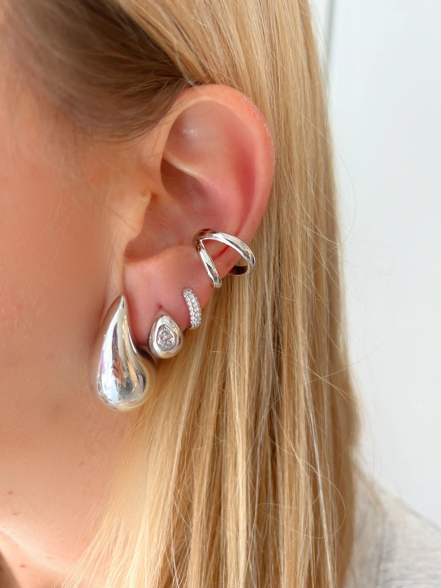 Aretes colgantes extra grandes