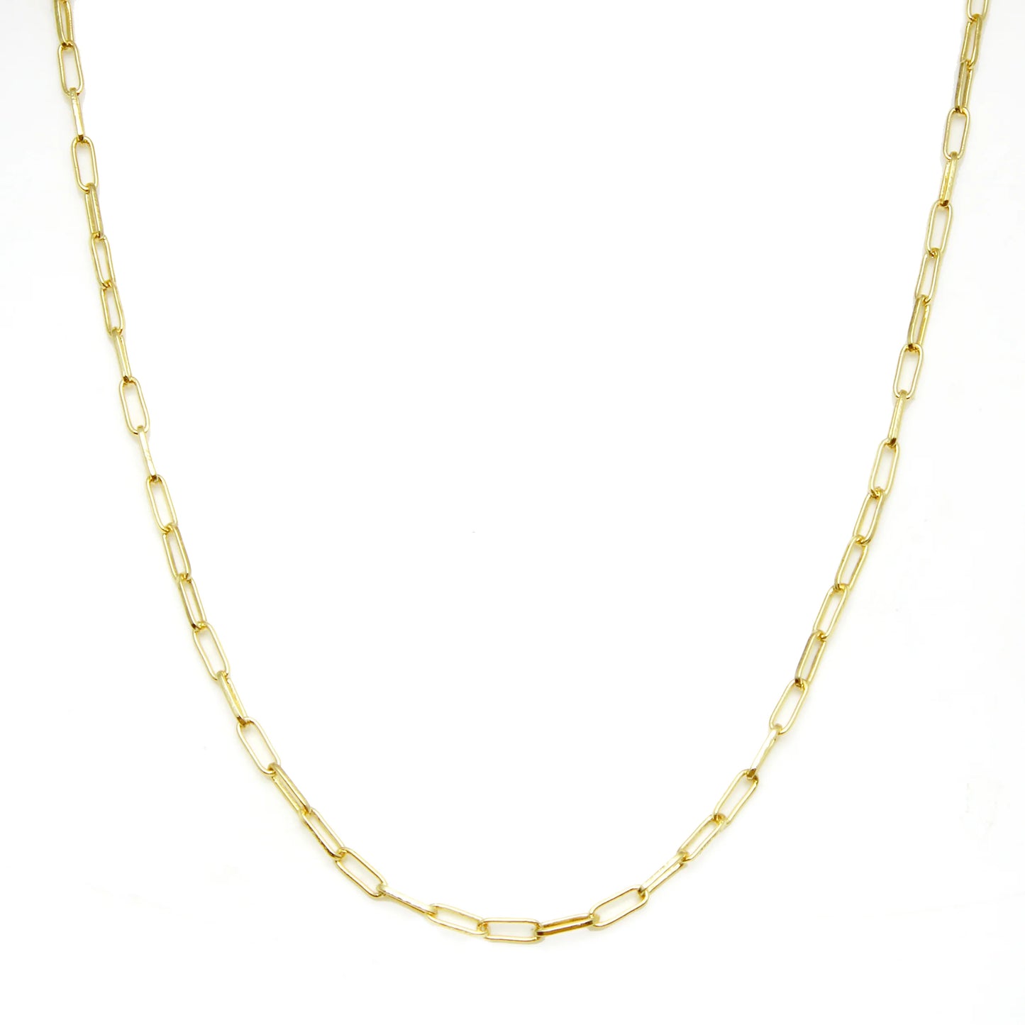 Collar Cadena PaperClip Larga y Delgada