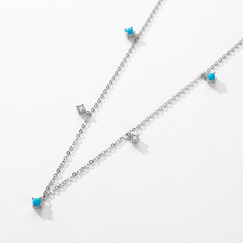 Collar Colgantes Gotas Turquesa