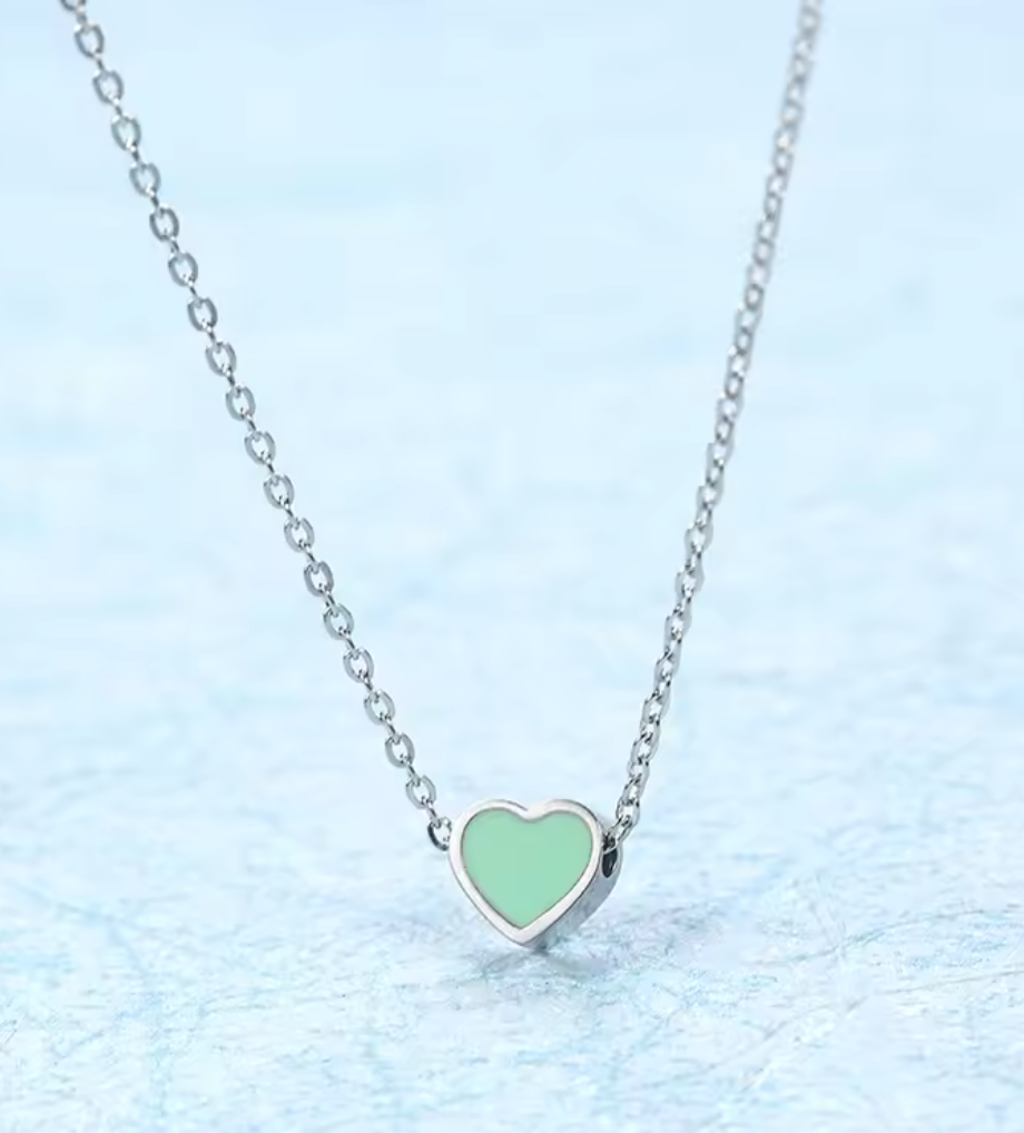 Collar Corazon Chico Verde