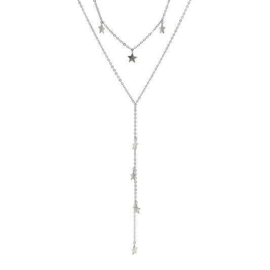 Collar Doble Largo con Estrellas Coplgantes