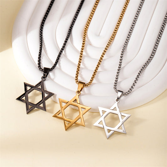 Collar Estrella de David Negra