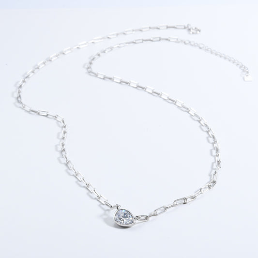 Collar PaperClip Gota de Diamante