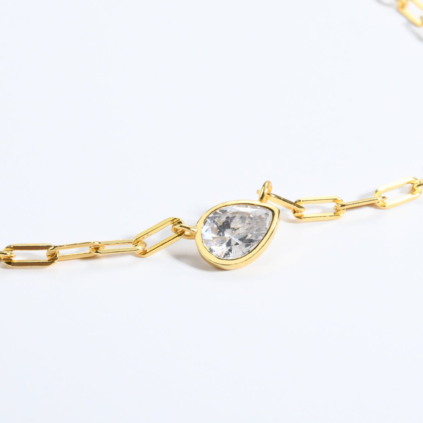 Collar PaperClip Gota de Diamante