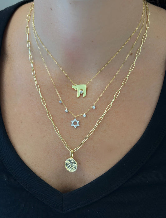 Collar Estrella de David con Bisel
