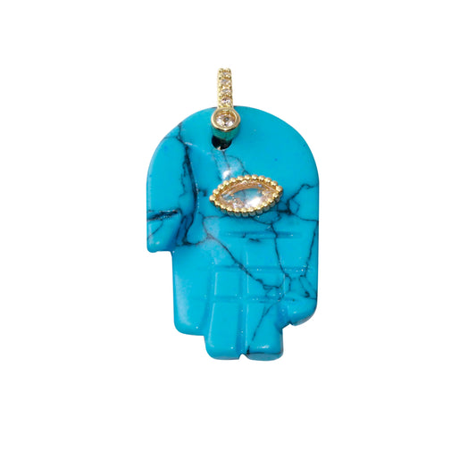 Dije Hamza de piedra natural