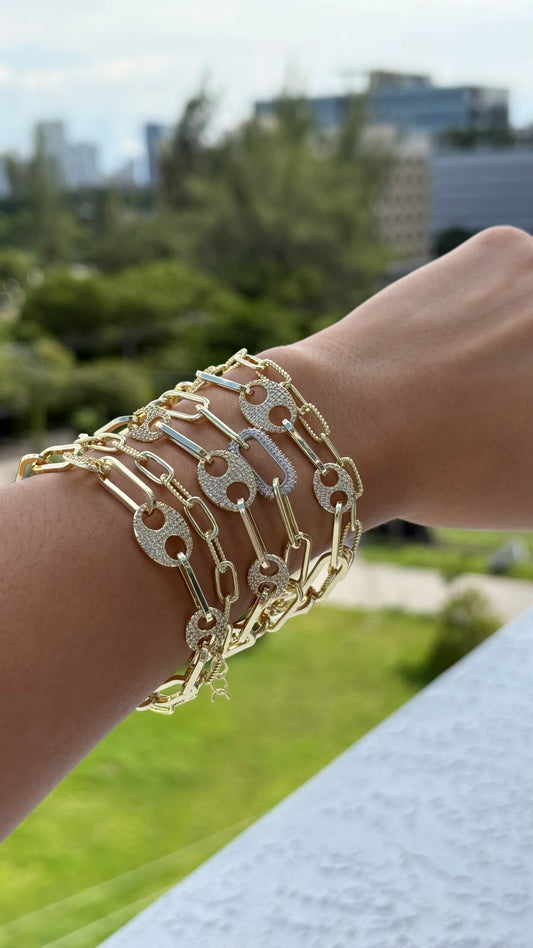 Pulsera Paperclip Trenzada