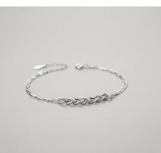 Pulsera Doble con Eslabones Cubanos y Zirconias