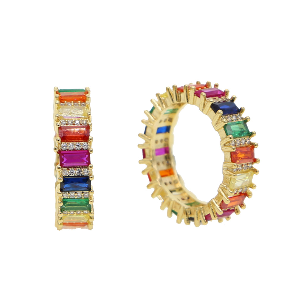 Anillo Baguette de Colores
