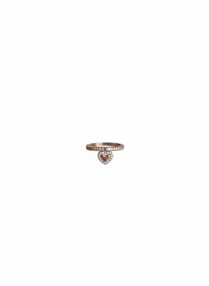 Anillo con Corazon Colgante y Circonias