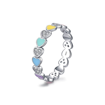 Anillo Corzones con Zirconias y Esmalte