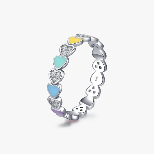 Anillo Corzones con Zirconias y Esmalte