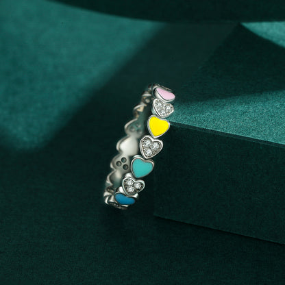 Anillo Corzones con Zirconias y Esmalte