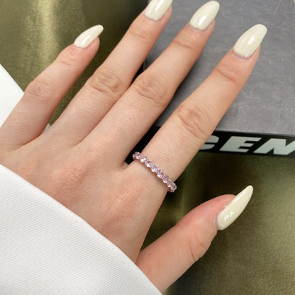 Anillo Dos Colores Rosa Y Blanco
