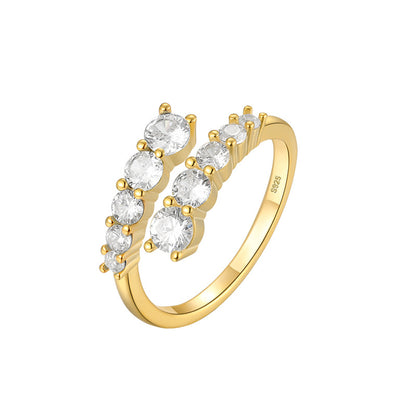 Anillo en Espiral Verde y  Diamantes
