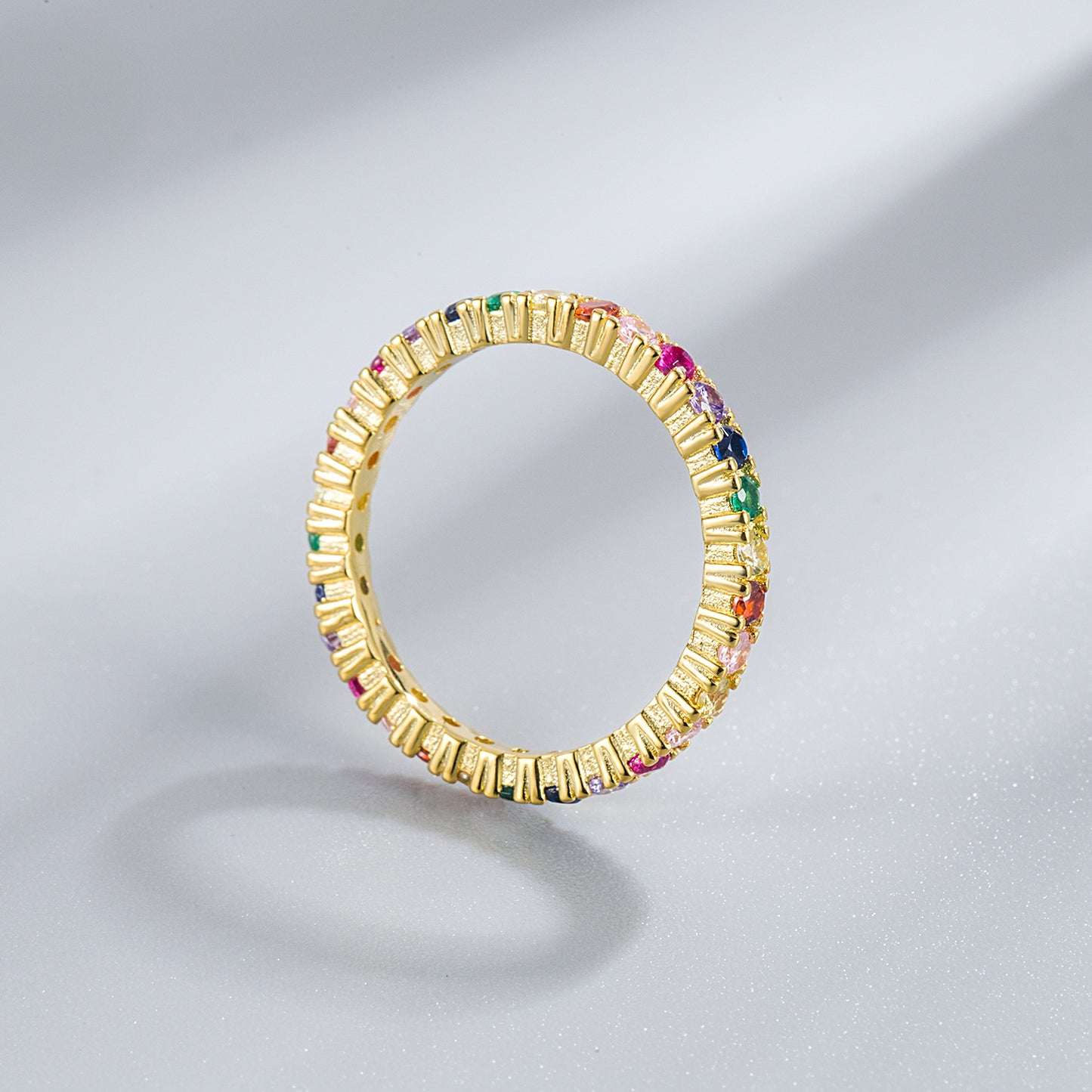 Anillo Rainbow con Circonias de Colores