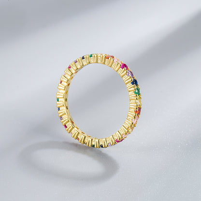 Anillo Rainbow con Circonias de Colores