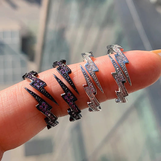 Anillo Rayo con Circonias