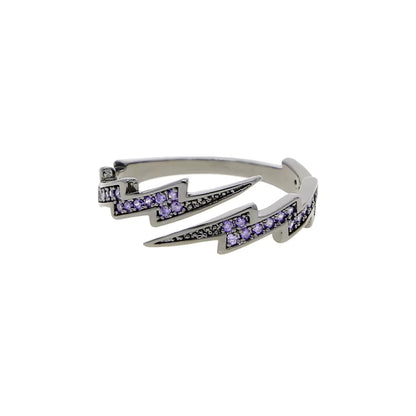 Anillo Rayo con Circonias