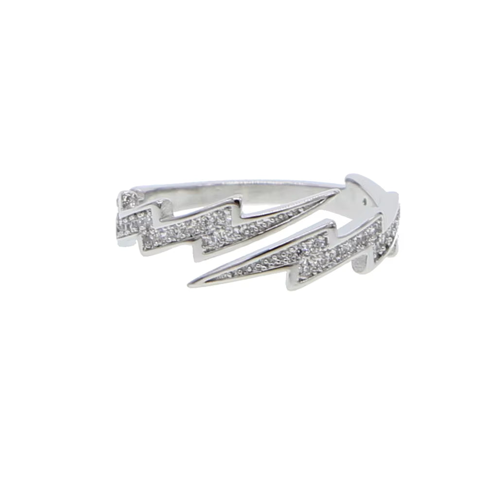 Anillo Rayo con Circonias