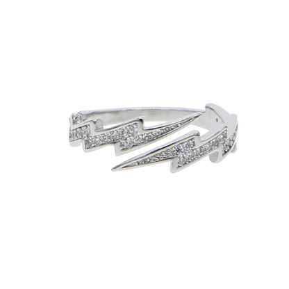 Anillo Rayo con Circonias