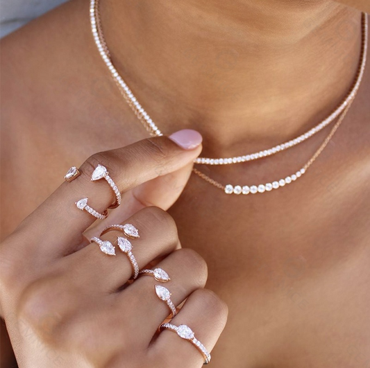 Anillo Triple Diamante