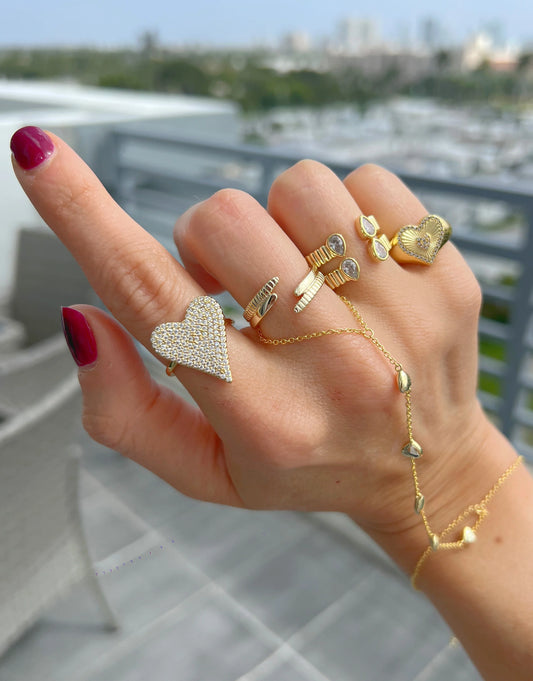 Anillo Abierto Doble Gota