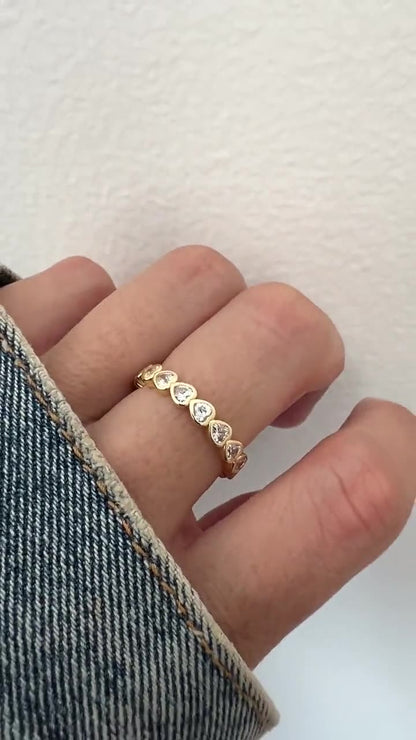 Anillo Bezel Corazon