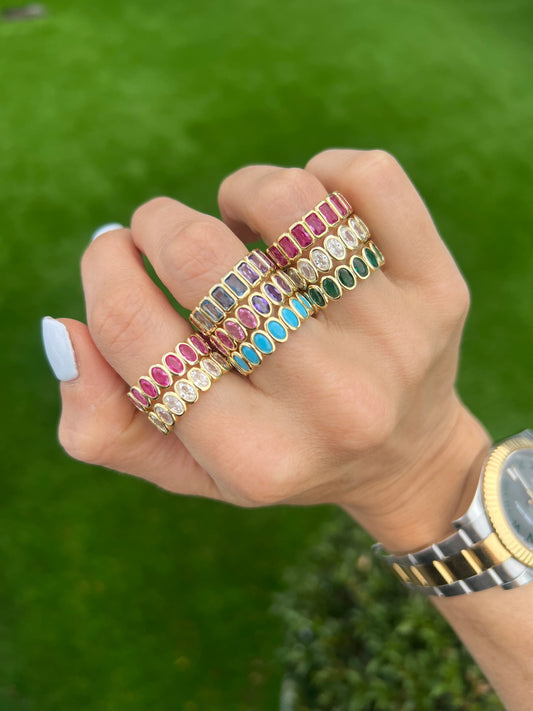 Anillo Bezel Ovalado