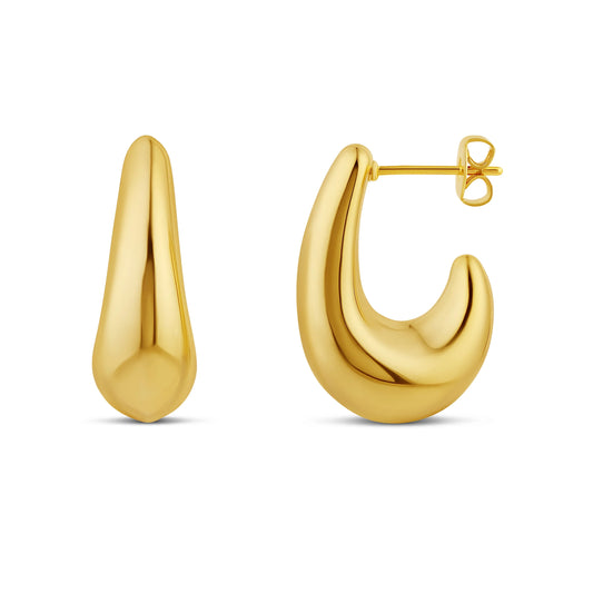 Aretes Huggies cóncavos