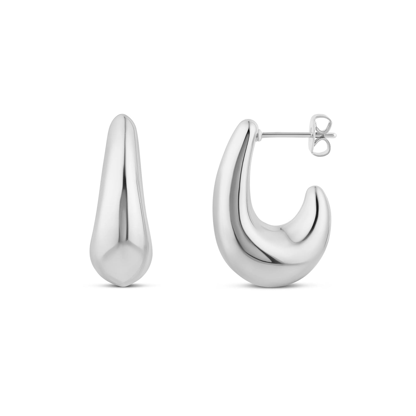 Aretes Huggies cóncavos