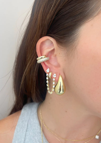 Aretes colgantes extra grandes