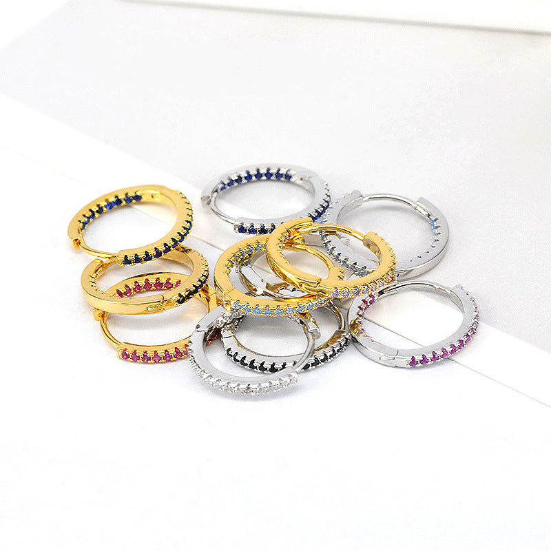 Arracadas con Circonias Azul Marinas