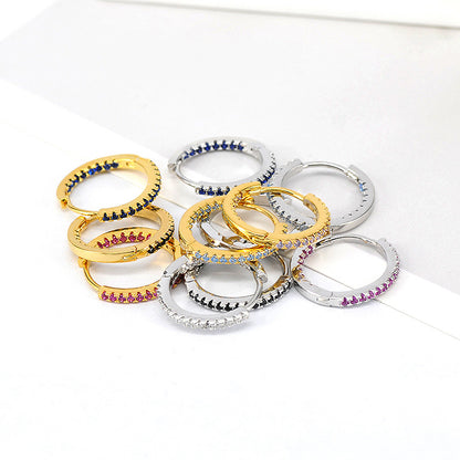 Arracadas con Circonias Azul Marinas