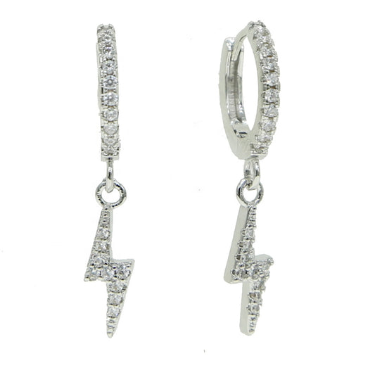 Arracadas con Colgante de rayo en Circonias