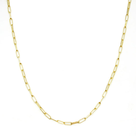 Collar Cadena PaperClip Larga y Delgada