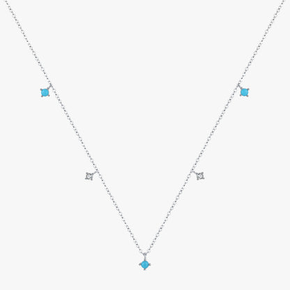 Collar Colgantes Gotas Turquesa