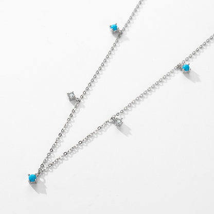 Collar Colgantes Gotas Turquesa
