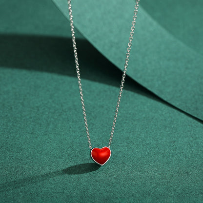 Collar Corazon Chico Rojo