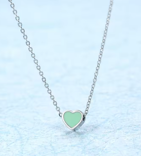 Collar Corazon Chico Verde