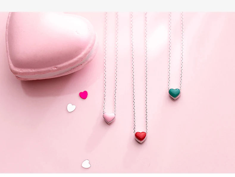 Collar Corazon Chico Turquesa 3D