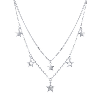Collar  Doble con Estrellas Colgantes