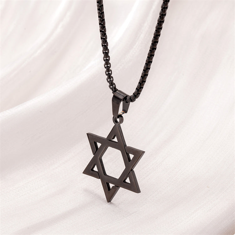 Collar Estrella de David Negra