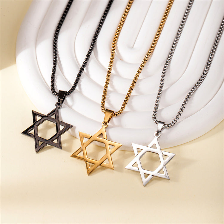 Collar Estrella de David Negra