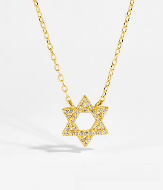 Collar Estrella de David Chico con Circonias