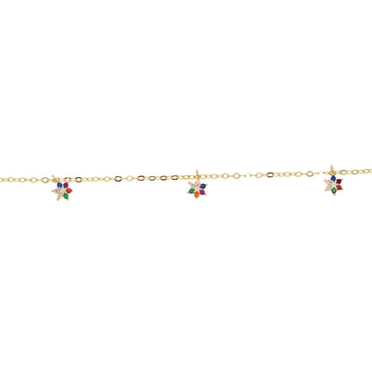 Collar de Estrellas con Circonias Multicolores