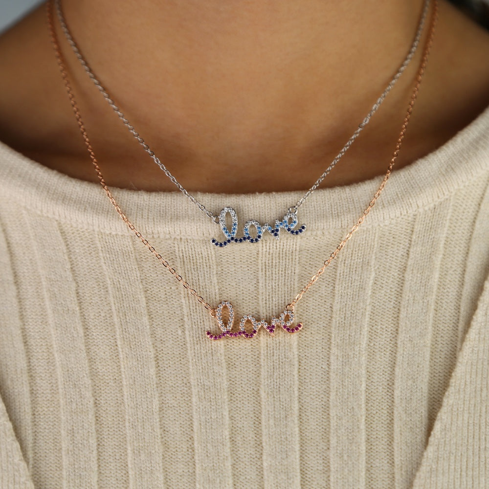 Collar Love Fire con Circonias