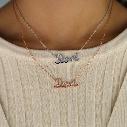 Collar Love Fire con Circonias